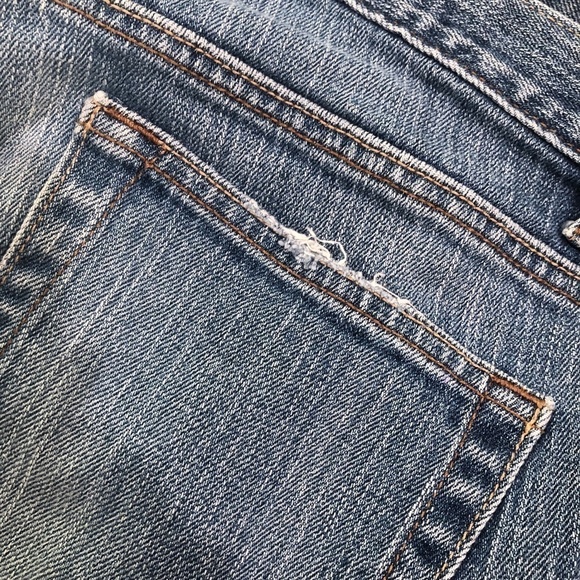 Vintage Y2K Gap Long and Lean Stretch Bootcut Denim Paint Splatter Jeans Sz 8R - Picture 14 of 15